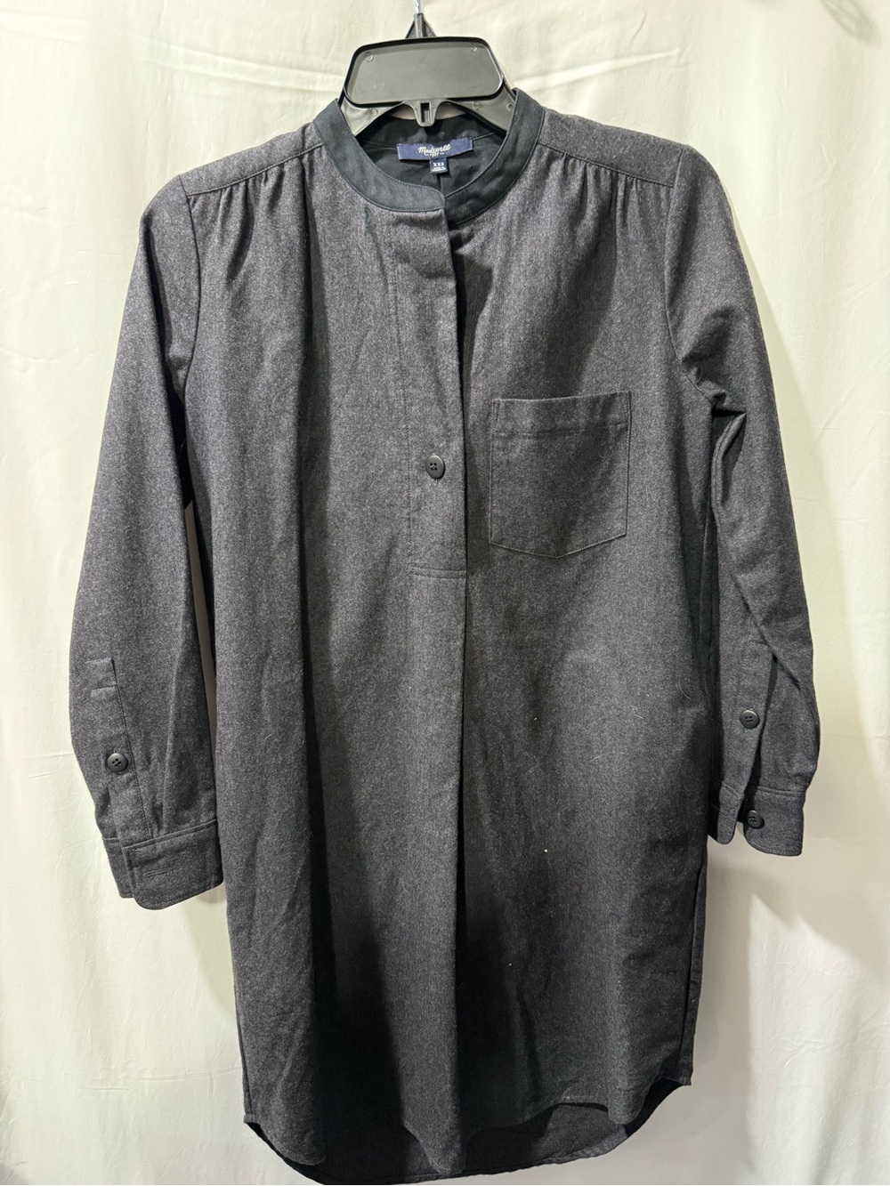 Madewell Black Long-Sleeve Tunic Dress